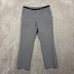 J.Lindeberg Mens Grey Micro Check 21st Century Lifestyle Golf Pants 32/34